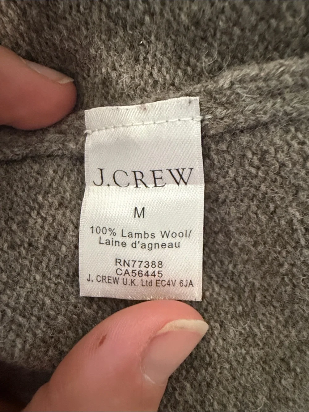 J. Crew Men's Turtleneck Sweater in Taupe, 100% wool